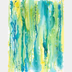 Austin Abstract Art Alcohol Ink - Waterfall