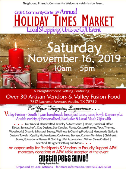 2019 Circle C Holiday Times Market flyer
