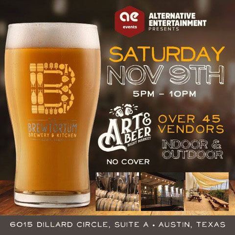 2019 Art & Beer Austin @ The Brewtorium Brewery & Kitchen flyer